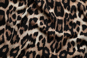 Leopard fabric background close up view