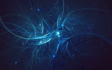 3D rendering abstract fractal light background