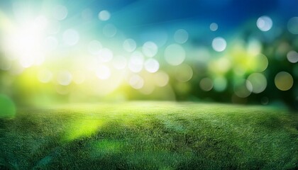 Fototapeta premium bokeh green and blue nature history green backgrounds sunlight