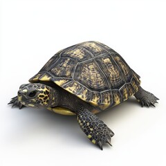 Obraz premium 3D Turtle Isolated and White Background
