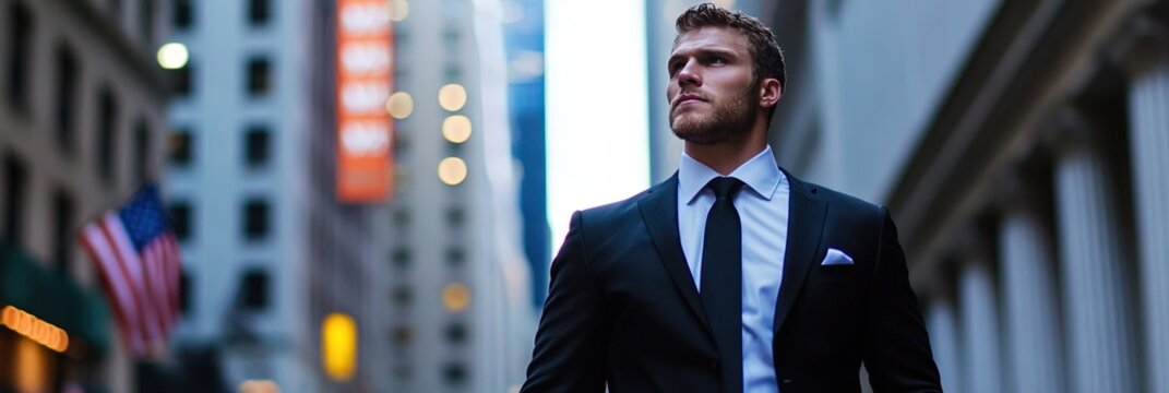 wall street investing concept with capitalist investor