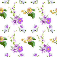 Vector seamless floral pattern for fabric design
