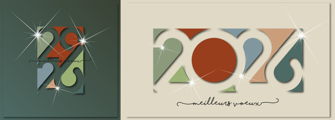 Bonne ann&eacute;e - meilleurs v&oelig;ux 2026 - vecteur pour affiche banni&egrave;re salutation et c&eacute;l&eacute;bration du nouvel an 2026.