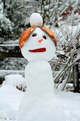 snowman on the snow