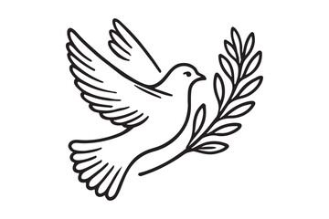 Peace symbol, dove icon vector template