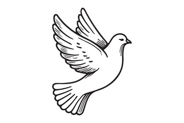 Peace symbol, dove icon vector template