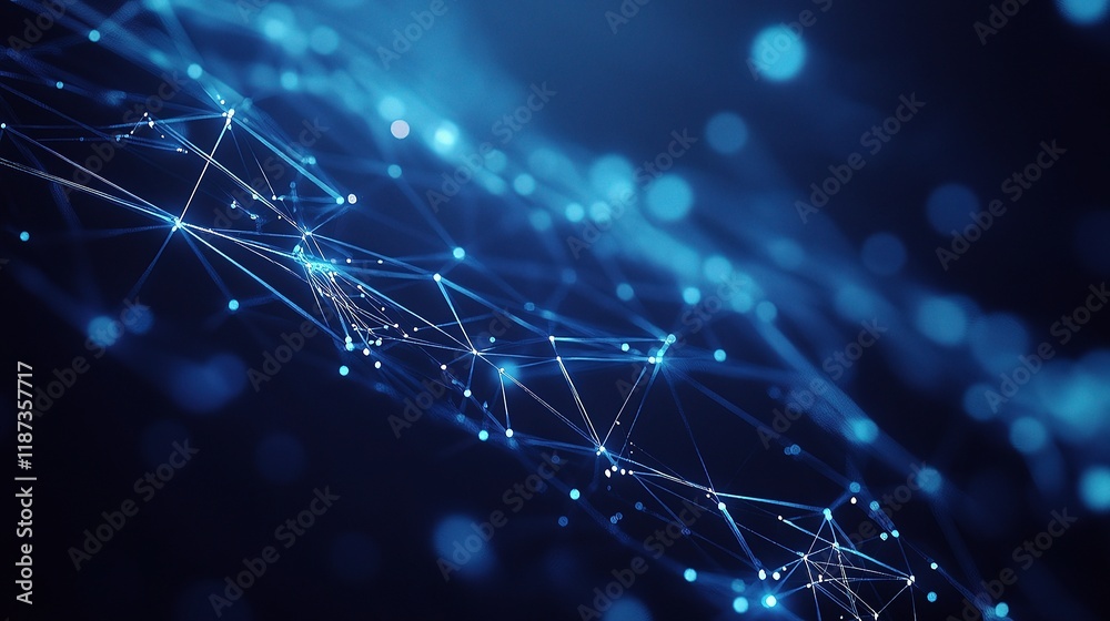 Poster cybersecurity concept with padlock and binary data visualization