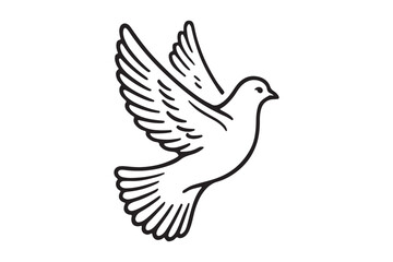 Peace symbol, dove icon vector template