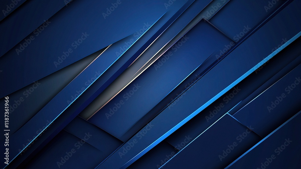Poster abstract futuristic polygonal shapes with dynamic lines and depth