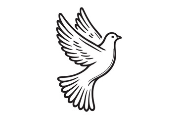 Peace symbol, dove icon vector template