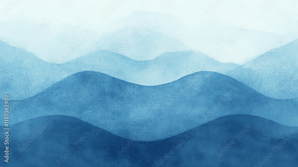 Aufkleber blue azure turquoise abstract watercolor background for textures backgrounds and web banners design.