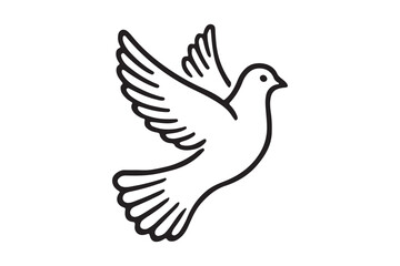 Peace symbol, dove icon vector template