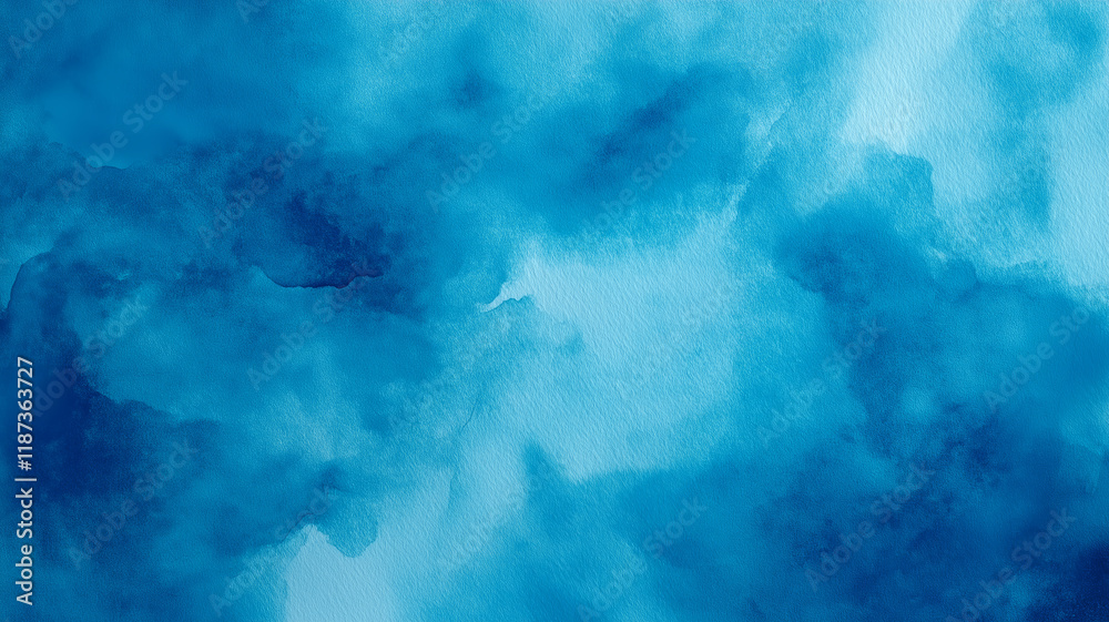 Poster blue azure turquoise abstract watercolor background for textures backgrounds and web banners design