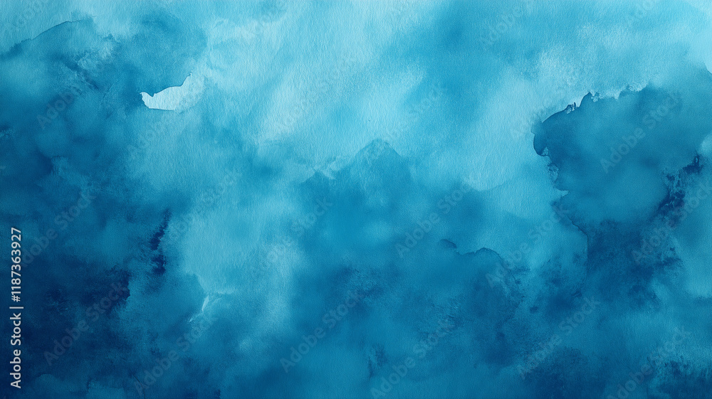 Poster blue azure turquoise abstract watercolor background for textures backgrounds and web banners design