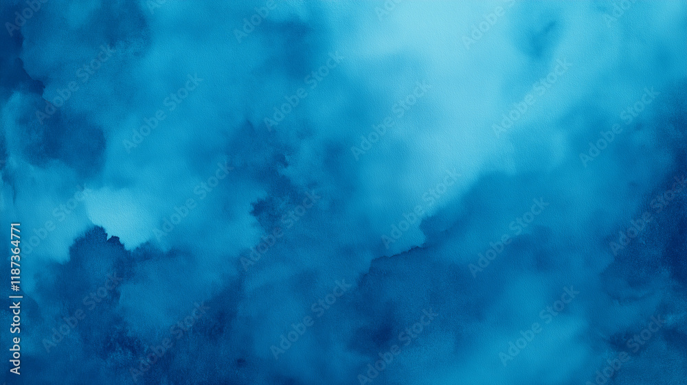 Poster Blue azure turquoise abstract watercolor background for textures backgrounds and web banners design