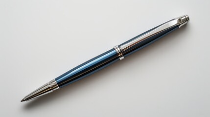 A sleek ballpoint pen on a white background