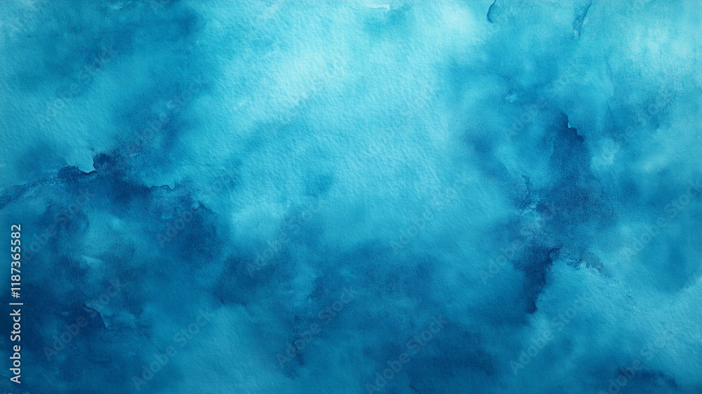 Poster blue azure turquoise abstract watercolor background for textures backgrounds and web banners design