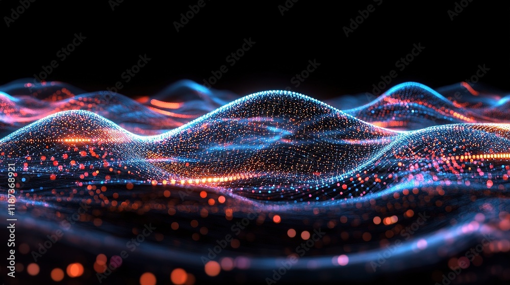 Poster futuristic background with interconnected lines in a network design