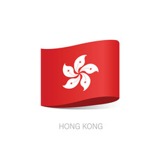 Flag Of Hong Kong Icon Vector Design.