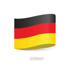 Fototapeta premium Flag Of Germany Icon Vector Design.
