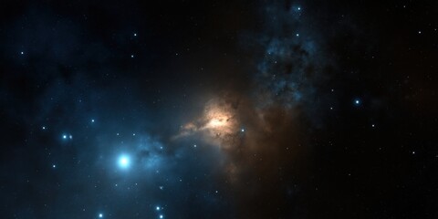 An awe-inspiring cosmic scene featuring a vibrant mix of colors and twinkling stars, embodying the vastness and beauty of the universe.