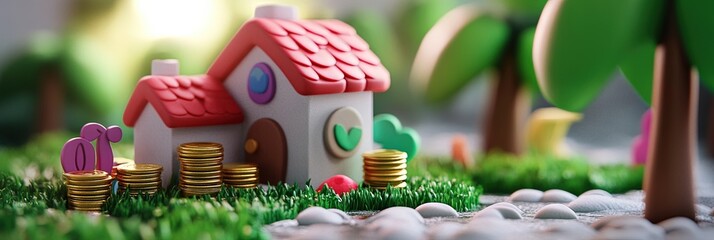 Obraz premium home mortgage and automobile collateral loan concept