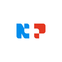 simple Letter NP Cross logo concept vector icon