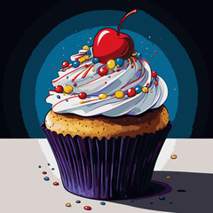 cup cake vector for design needs