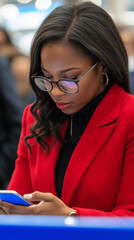 Fototapeta na wymiar Successful Businesswoman at Networking Event