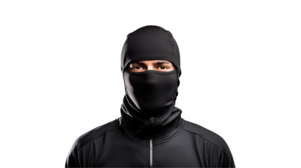 Masked Person, Mysterious Identity, Concealed Face, Dark Clothing, Security