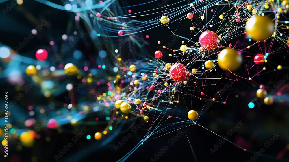 Aufkleber Artistic rendering of dividend policy showcasing abstract chart symbolic node profit distribution strategy