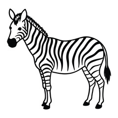 Fototapeta premium Elegant Zebra Line Art Design