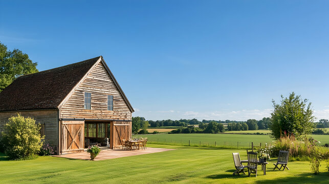 Rustic Texas barn wedding venue with wide open pastures and charming countryside views