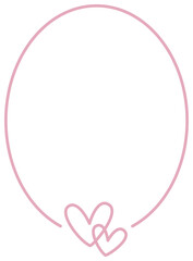 Heart Border | Cute Decorative Frame Element | Vector Valentine Design