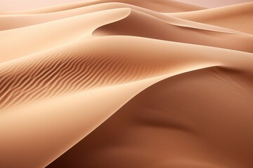 Expansive sand dunes create a serene landscape in a golden desert at sunset