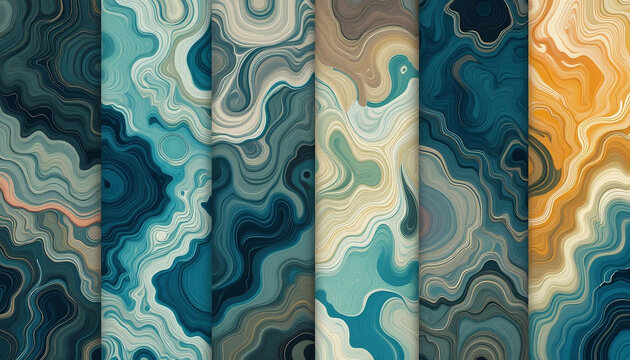 Organic Abstract Patterns: Fluid Textures and Nature-Inspired Designs for Modern Graphics