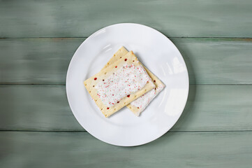 Strawberry Toaster Pastries with frosting and sugar sprinkles