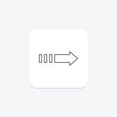 Right Arrow thinline icon , vector, pixel perfect, illustrator file