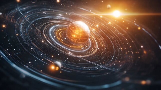 Planetary alignments featuring retrograde motion cosmic balance dynamic celestial patterns with astrological symbolism