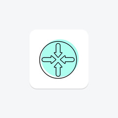 Minimize color shadow thinline icon , vector, pixel perfect, illustrator file