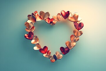 Obraz premium Richly Textured Heart Patterns in Abstract and Contemporary Styles