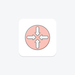 Minimize lineal color icon , vector, pixel perfect, illustrator file