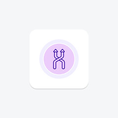 Shuffle Arrow color circle icon , vector, pixel perfect, illustrator file