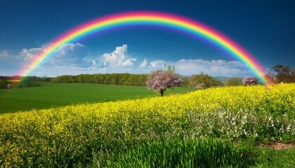 rainbow over the spring discipline