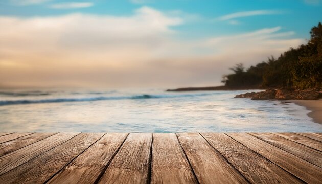 sea glide timber plank remoted on  heritage template mockup