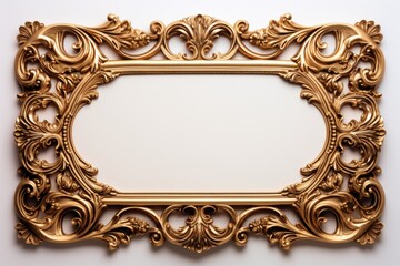 Ornate golden frame with intricate designs suitable for artwork display in elegant settings