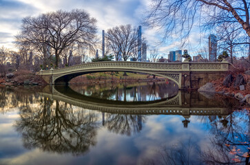 Bow bridge in winter