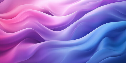Obraz premium Abstract flowing wave pattern in vibrant shades of pink, purple, and blue, evoking a dreamy and futuristic style perfect for digital or creative designs.