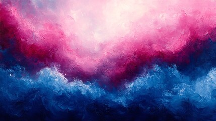 Obraz premium Vibrant cloudscape with pink and blue hues during a sunrise or sunset