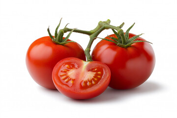 tomatoes isolated on white background